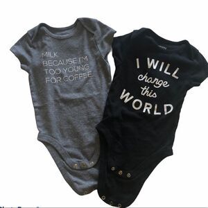 Jumping Beans Set of Two Shirts Bottom Snaps Baby 18M